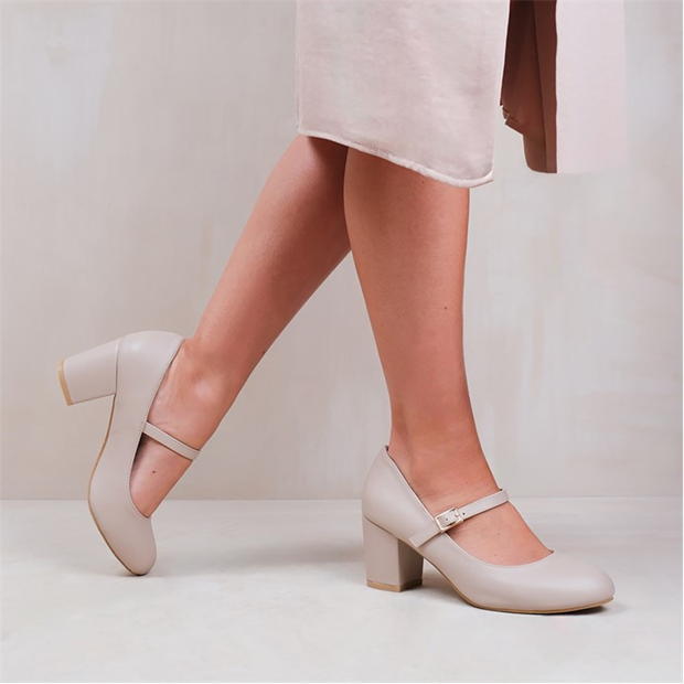 Wheres That From Araceli Block Heel Pumps In Nude