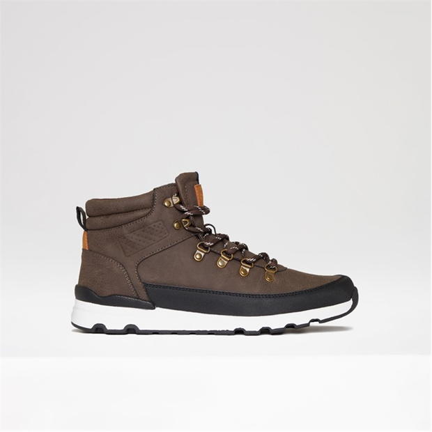 Threadbare Contrast Sole Hiker Boots