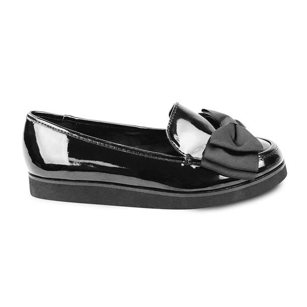 Wheres That From Black Patent Pu Alpha Slip On Loafer