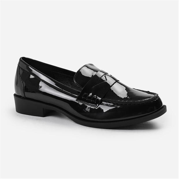 Where’s That From Houston Wide Fit Slip On Loafer In Black Patent