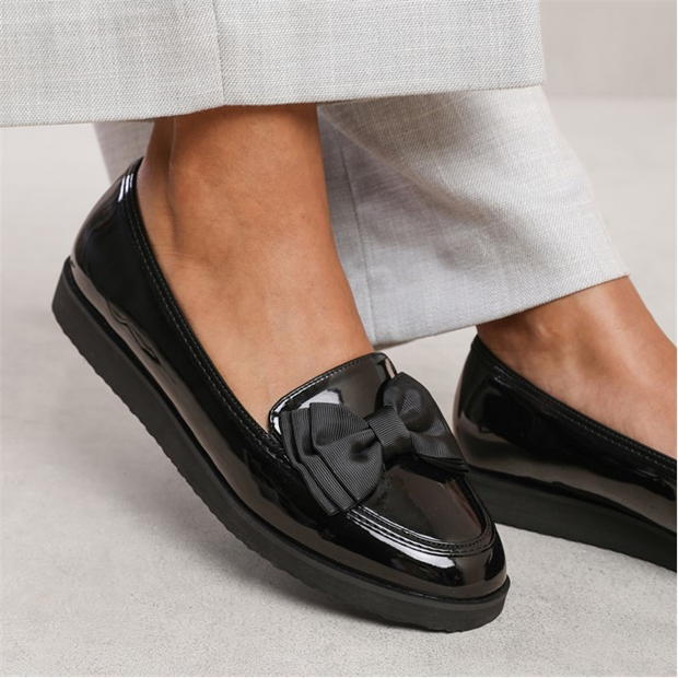 Where’s That From Alpha Wide Fit Black Slip On Loafers