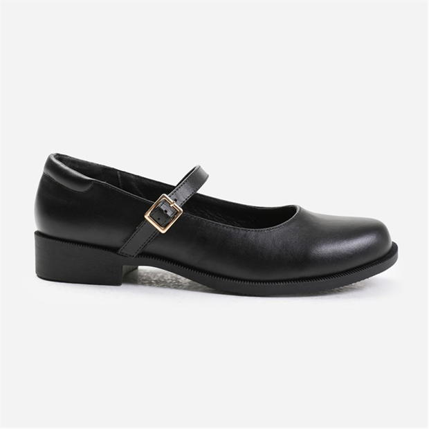 Where’s That From Black Pu Kingston Bucke Low Heel Loafers