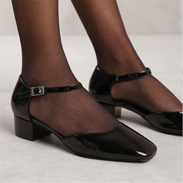 Wheres That From Singapore Wide Fit Square Toe Low Block Heel With