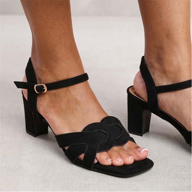 Where’s That From Tinsley Wide Fit Low Block Heel With Braided Detai