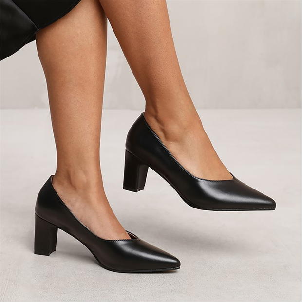 Where’s That From Serena Extra Wide Fit Block Heel With Pointed Toe