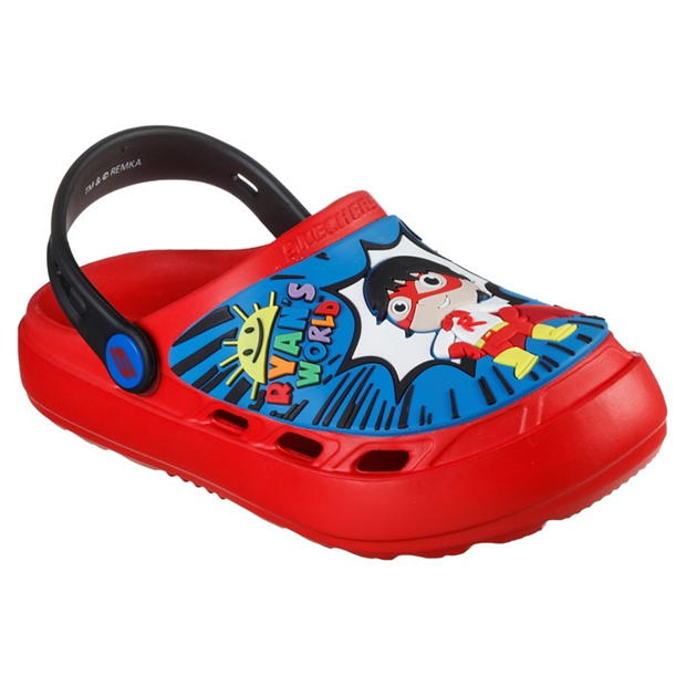 Skechers Ryan S World Red Titan Clog Slider Slippers Unisex Kids