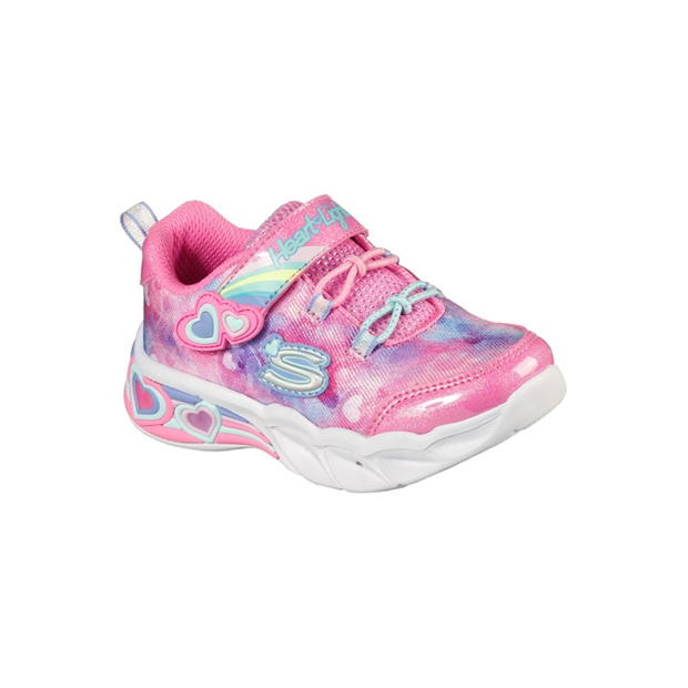 Skechers Lighted Sparkle Mesh W Bow Bungee & Low-Top Trainers Unisex Kids