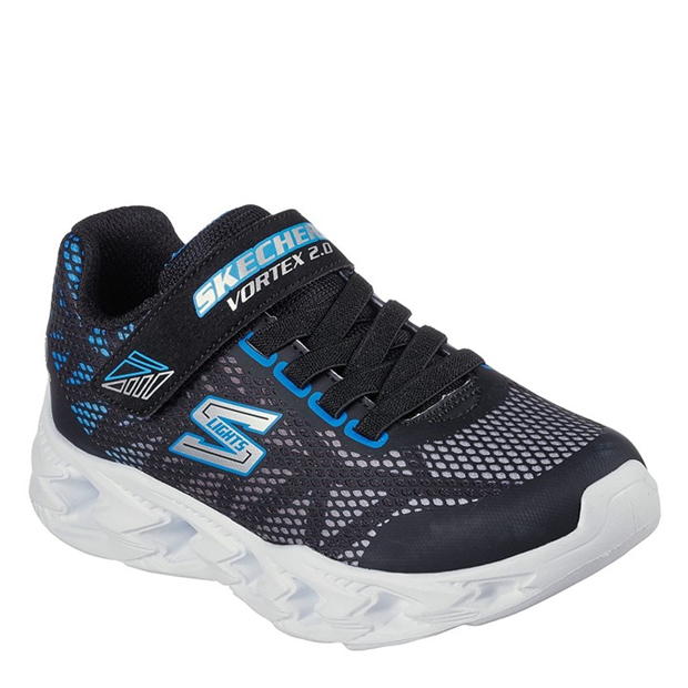 Skechers Lighted Gore & Strap Sneaker W Text Low-Top Trainers Boys