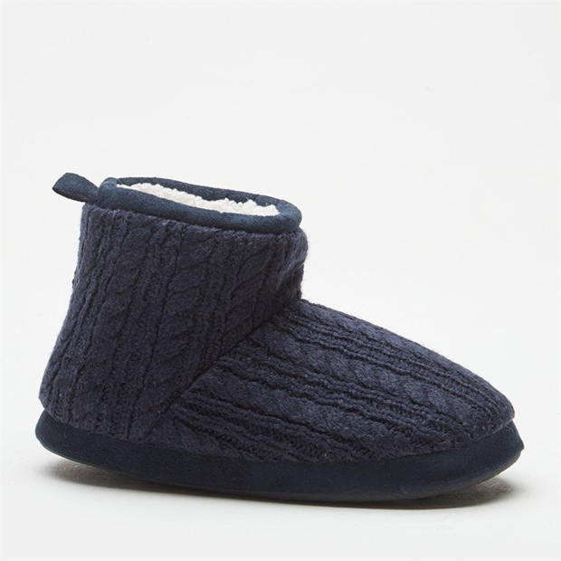 Be You Cable Knit Slipper Boots