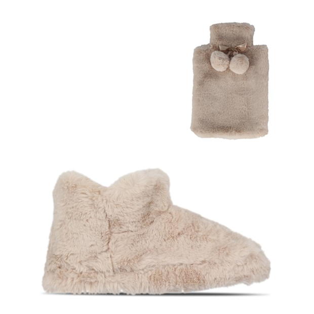 Linea Hot Water Bottle & Slipper Boot Set