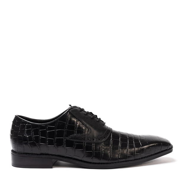 Giorgio Leather Croc Men Oxford Dress Brogue Shoes