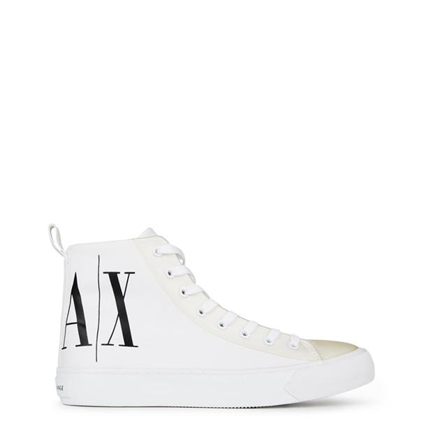 ARMANI EXCHANGE High Top Cotton Trainers