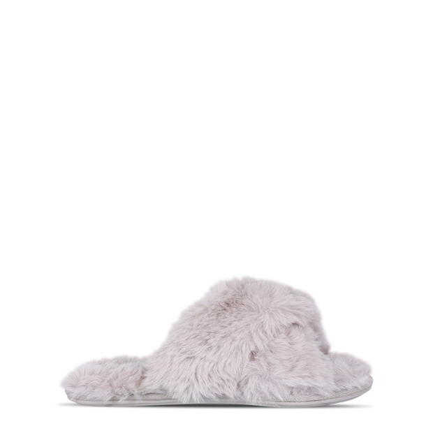 Jack Wills Fluffy Cross Strap Slippers