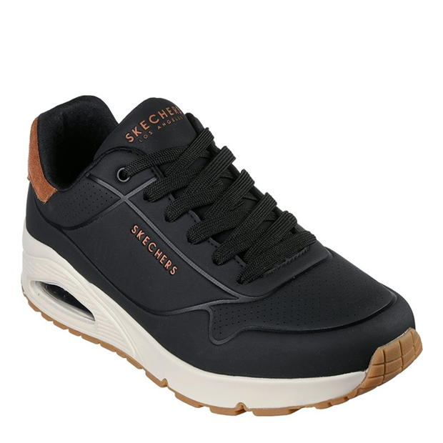 Skechers Deboss Durabuck With Pop Suede Heel Low-Top Trainers Mens