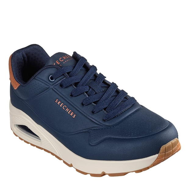 Skechers Deboss Durabuck With Pop Suede Heel Low-Top Trainers Mens