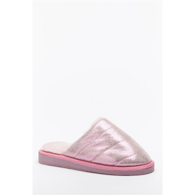 Be You Girls Shimmer Slippers