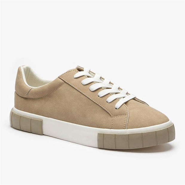 Be You Faux Suede Chunky Sole Court Trainers