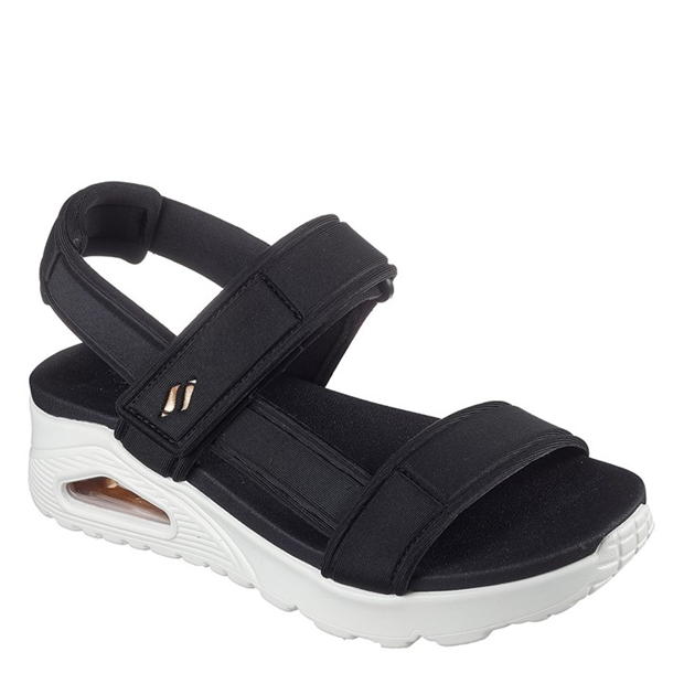 Skechers T-Strap Debossed Adjustable Sling B Flat Sandals Womens