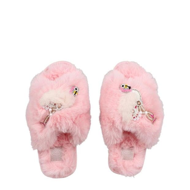 Biba Biba Flamingo Embellished Slider Slipper