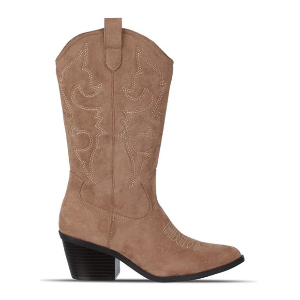 I Saw It First Faux Suede Western Boots