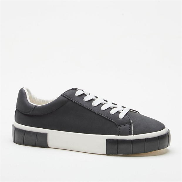 Be You Faux Suede Chunky Sole Court Trainers