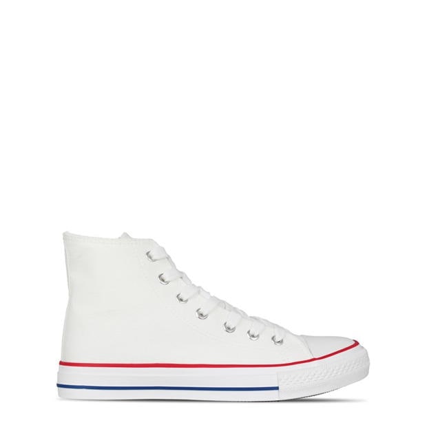 Be You Wide Fit High Top Canvas Trainers