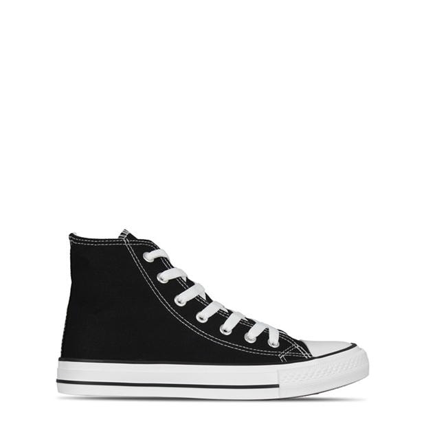Be You Wide Fit High Top Canvas Trainers