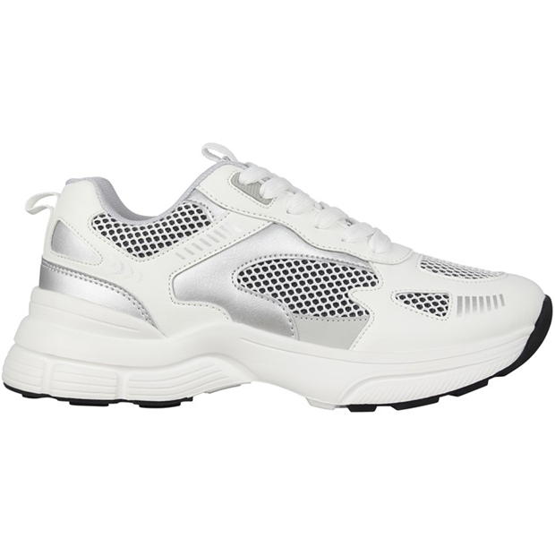 I Saw It First Lace Up Airtex Panel Sports Trainers