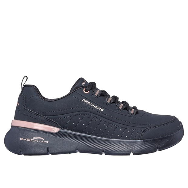 Skechers Duraleather Lace-Up W Memory Foam Runners Womens