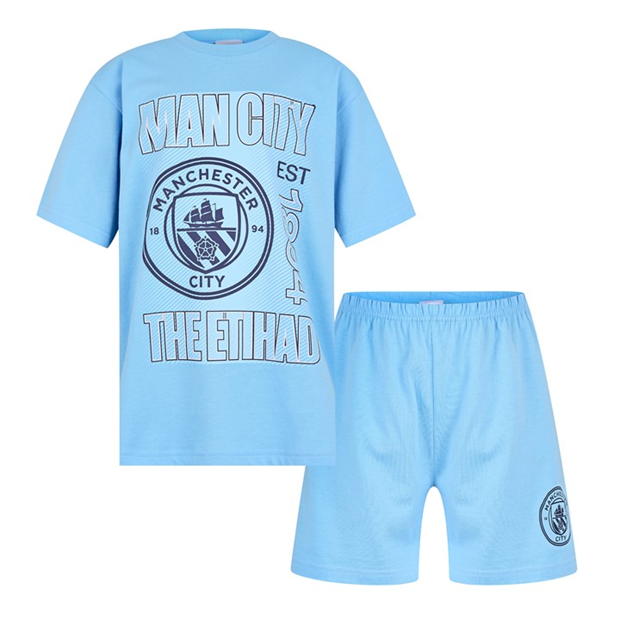 Team Boys Manchester City Short Sleeve Pj Set