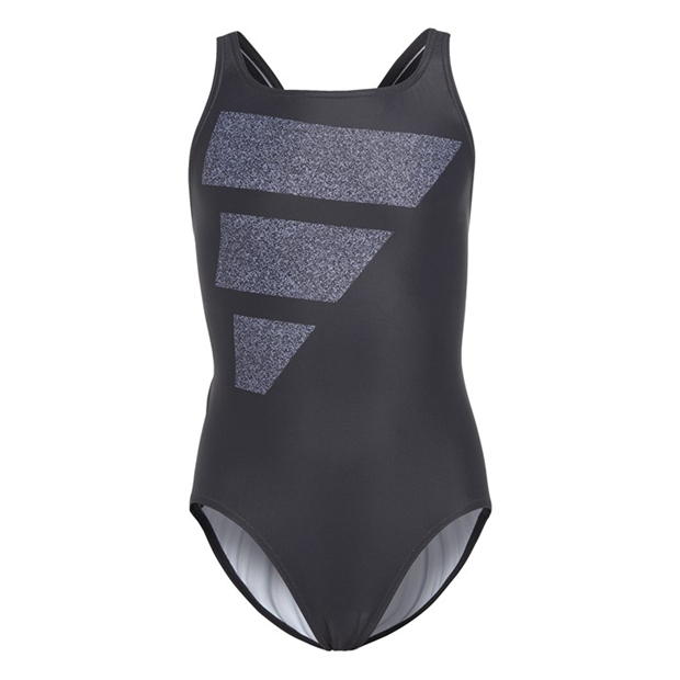 adidas Big Bars Graphic Swimsuit Junior Girls