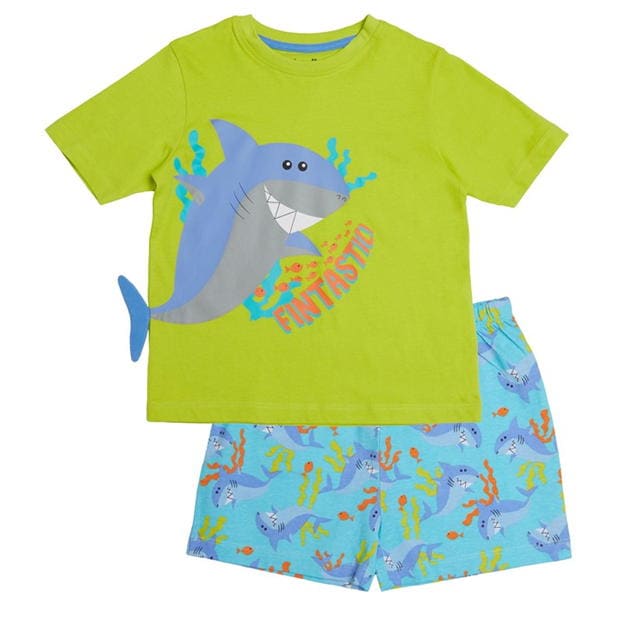 Studio Younger Boys 3D Shark Shortie Pyjama Set