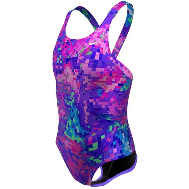 Nike Multi Print HydraStrong Swimsuit Junior