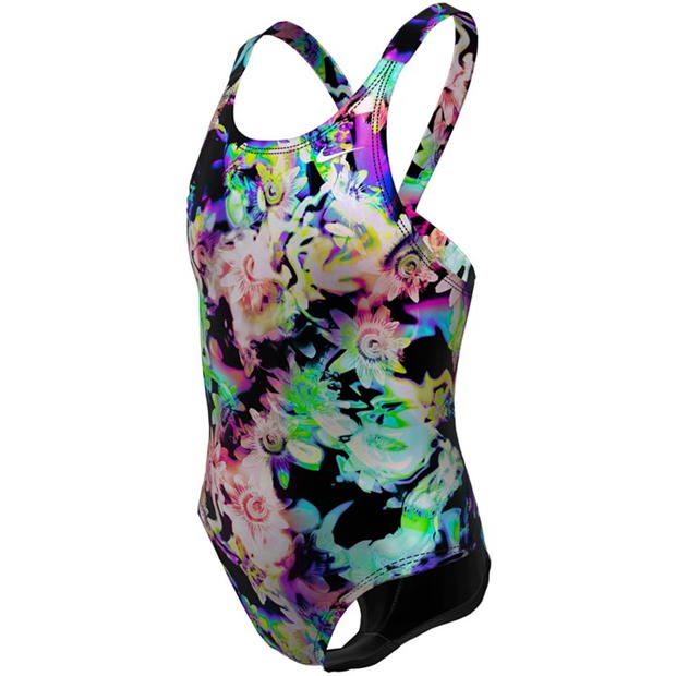 Nike Multi Print HydraStrong Swimsuit Junior