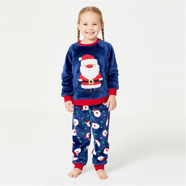 Be You Kids Unisex Santa Fleece Pyjama