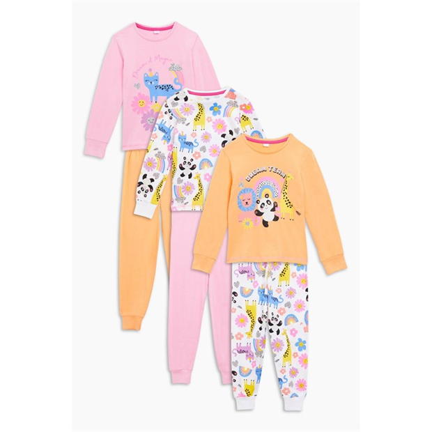 Be You Younger Girls 3 Pack Animals Pyjama