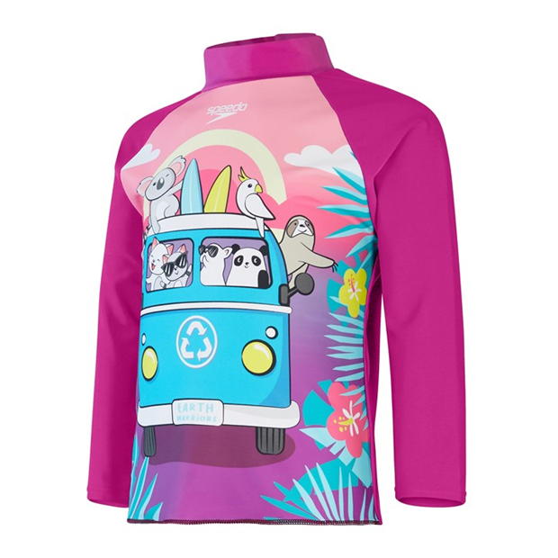 Speedo Long Sleeve Rash top Baby Girls