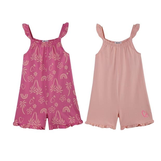 Be You Younger Girl 2 Pack Tropic Playsuits