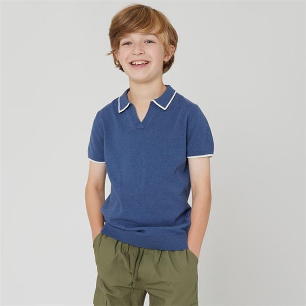 Studio Older Boys Polo Knitted Blue