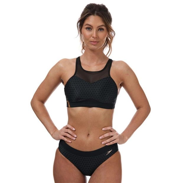 Speedo Hexagonal Mesh Panel Bikini