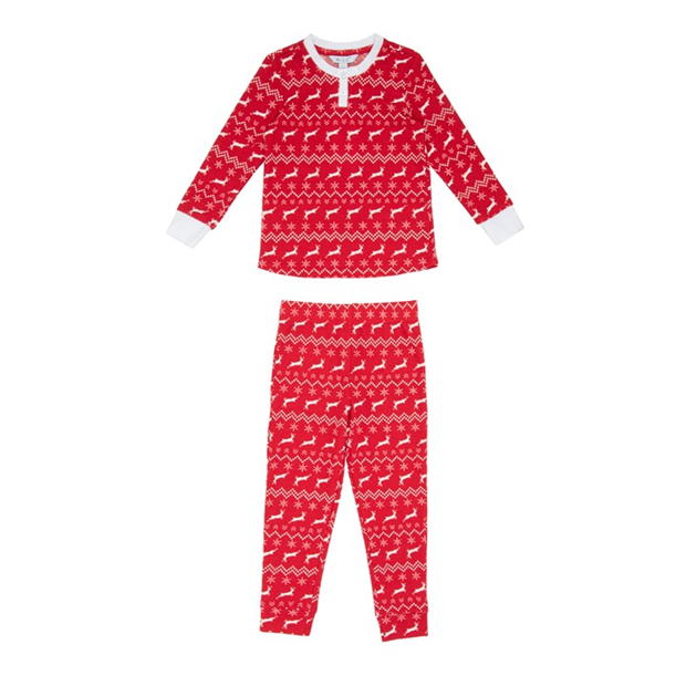 Miso Girls Fairisle Waffle Pyjama Set