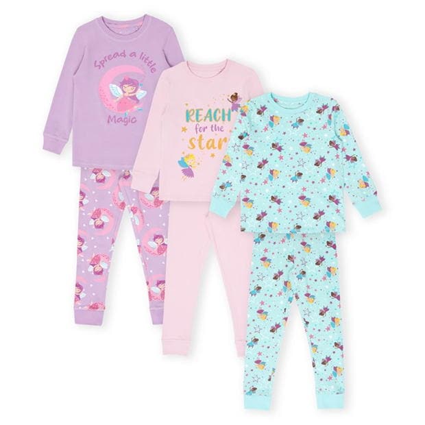 Miso Girls 3 Pack Fairy Pyjama Set