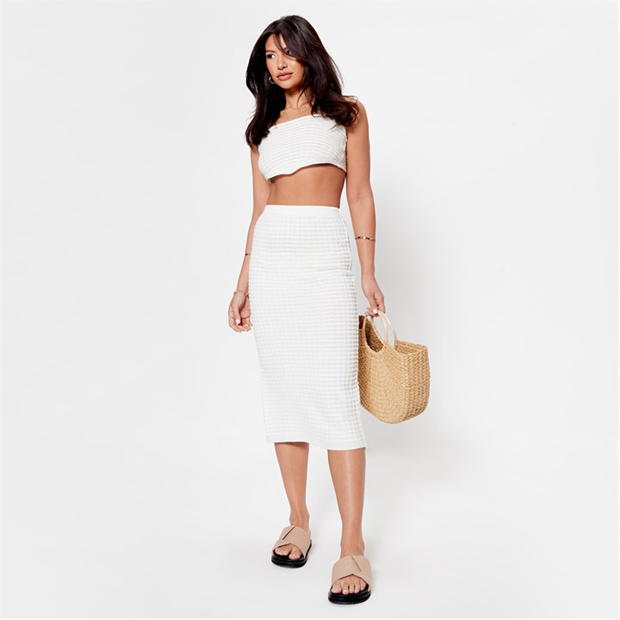 I Saw It First Back Split Knitted Midi Skirt Co-Ord