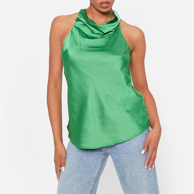 I Saw It First Halter Cowl Neck Top