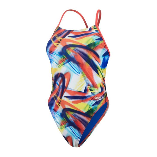 Speedo Womens Allover Digital Lattice Tie-Back