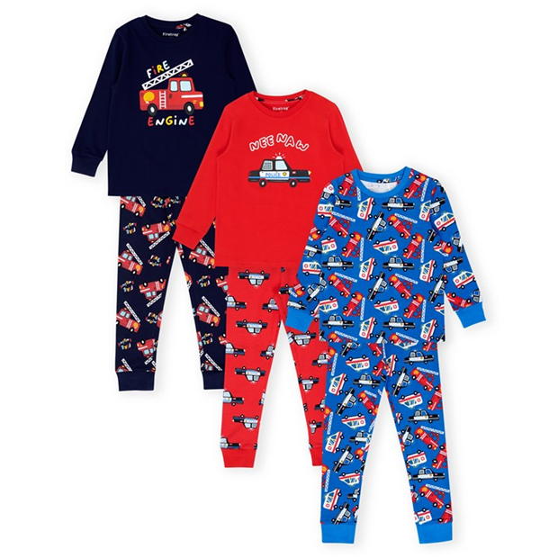 Firetrap Girls 3 Pack Emergency Pyjama Set