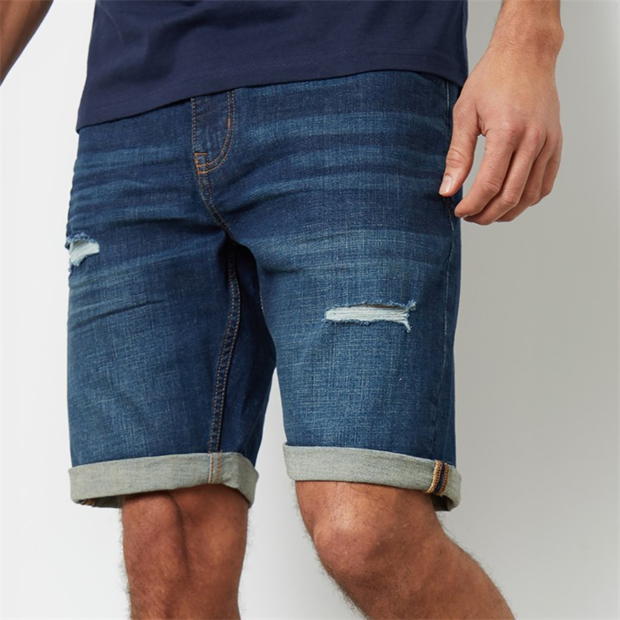 Threadbare Vintage Wash Ripped Denim Shorts