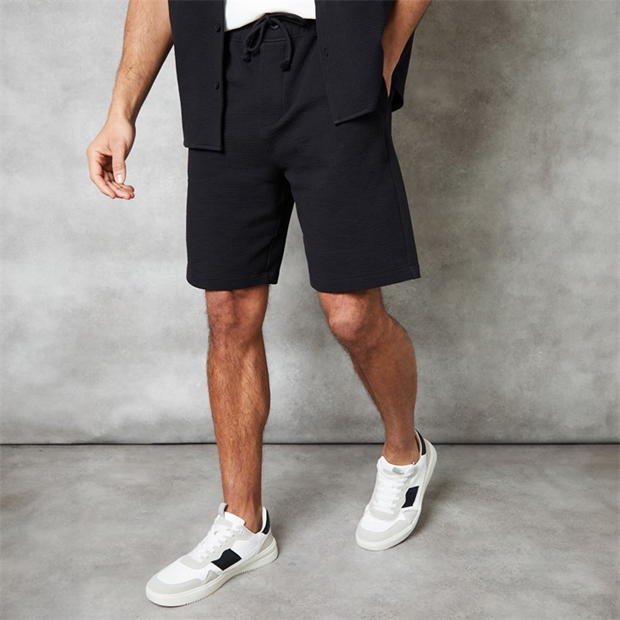 Threadbare Textured Cotton Shorts With Stretch