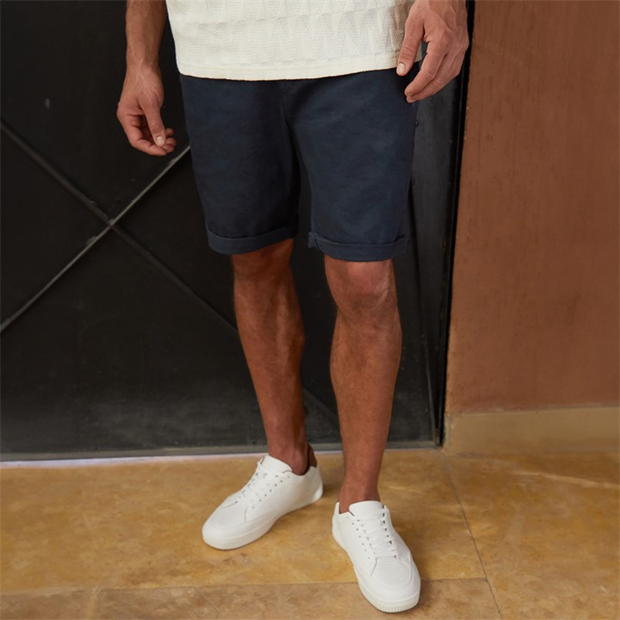 Threadbare Overdyed Denim Shorts with Stretch