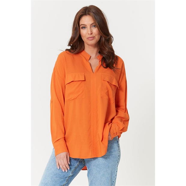 Be You Utility Pocket Blouse